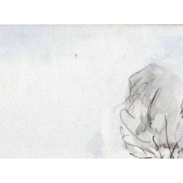 French Country Mid 20th Century "Aquarelle" Expressionist Landscape Naturalistic Aquarelle Watercolor Painting on Paper by Etienne Descargues For Sale - Image 3 of 12