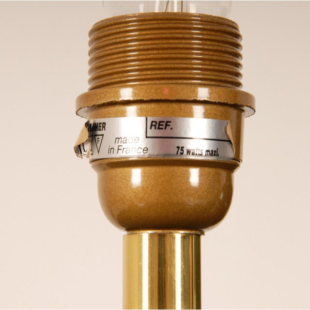 Gold Vintage French Table Lamps Green Faux Marble Porcelain Vase Lamps Ceramic - Set of 3 For Sale - Image 8 of 13