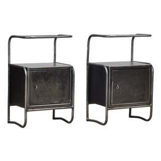 Iron Bedside Tables, 1950s, Set of 2 For Sale