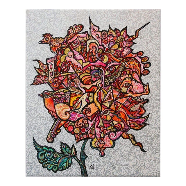 Alexander Arshansky, "Flower of Love" Abstract Piece For Sale