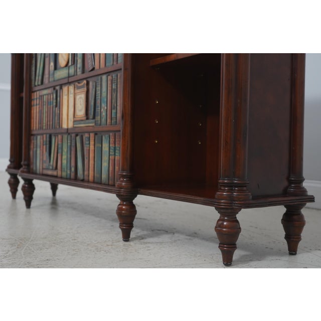 Maitland Smith Mahogany Bookspline Door Bookcase Credenza For Sale - Image 9 of 18