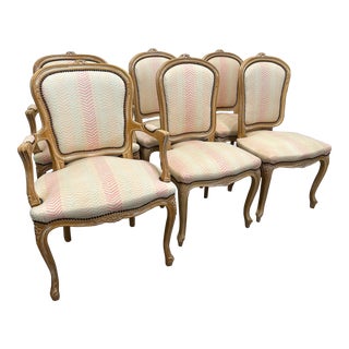 Vintage 20th Century Louis XV Style Chairs, Set of 6 For Sale