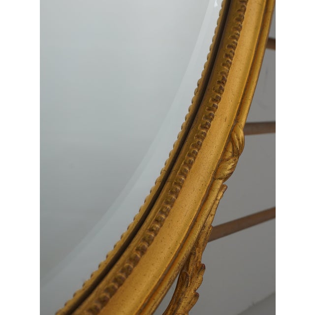 English Carvers Guild Crowned Oval Gold Gilt Mirror For Sale - Image 3 of 13