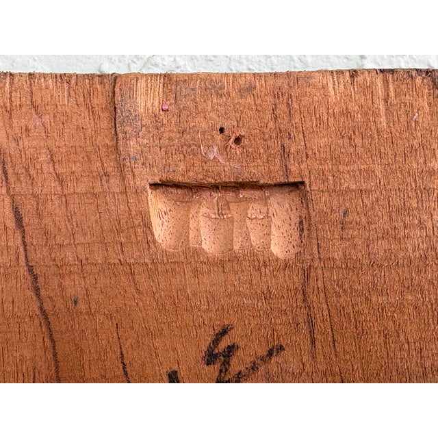 1987 Chilean Hand-Carved & Painted Folk Art Religious Wall Panel Signed F. Andrade For Sale - Image 9 of 11