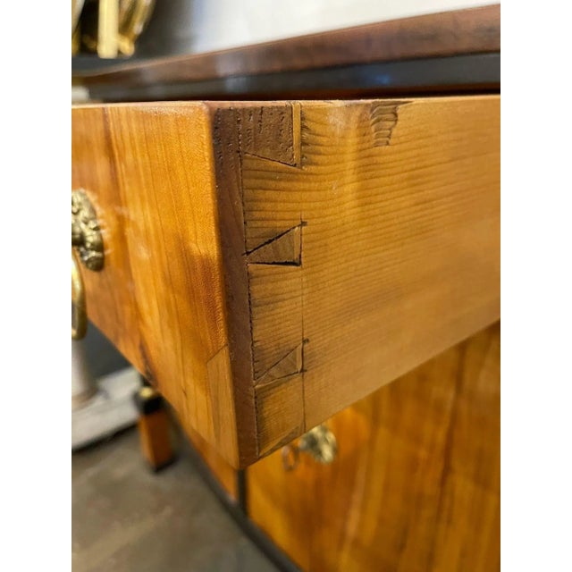 Brown 19th Century German Biedermeier Cherry Wood Cabinet For Sale - Image 8 of 9