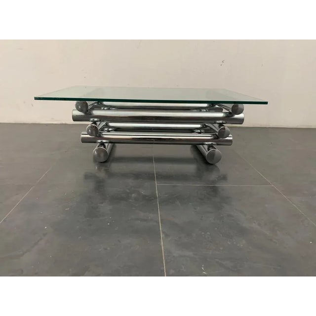 Steel and Glass Coffee Table, 1970s For Sale - Image 13 of 13