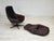 Set of Danish Swivel Chair with Ottoman Model Silhouett by H.W.Klein for Bramin, 1970s For Sale - Image 4 of 18
