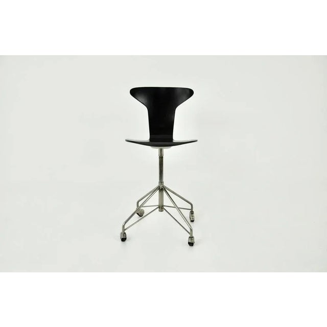 Wood Model 3117 Chair by Arne Jacobsen for Fritz Hansen, 1950s For Sale - Image 7 of 12
