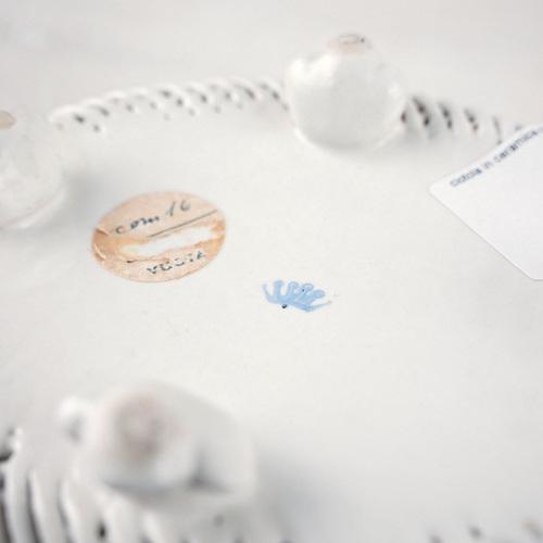 Vintage Ceramic Bowl with Braided Effect from Capodimonte For Sale - Image 4 of 5