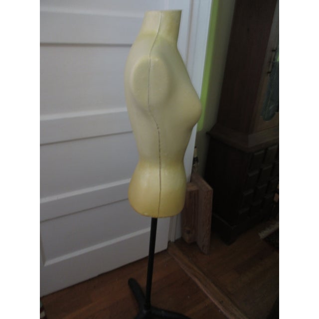 Boho Chic Vintage Department Store Mannequin With Black Metal Base For Sale - Image 3 of 12
