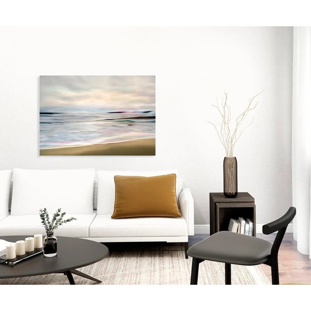 Contemporary Beach Art Print Coastal Sunset Seascape by Artist Angela Cameron For Sale - Image 3 of 3