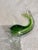 Art Nouveau Alfredo Barbini Style Murano Green Crystal Porpoise For Sale - Image 3 of 7
