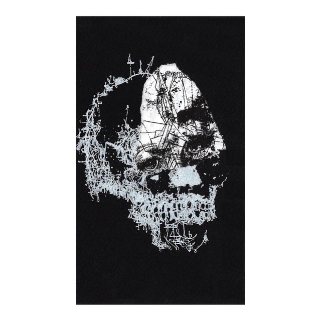 Michael Alan, New Ideas, 2021, Silkscreen & Collage on Black Paper For Sale