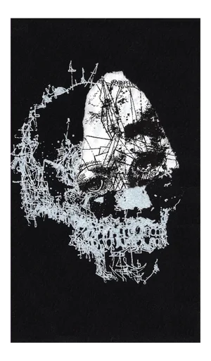 Michael Alan, New Ideas, 2021, Silkscreen & Collage on Black Paper