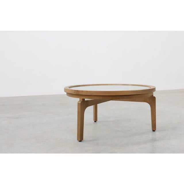 Wood Modernist Table in Ceder Wood and Glass, Italy, 1990s For Sale - Image 7 of 12