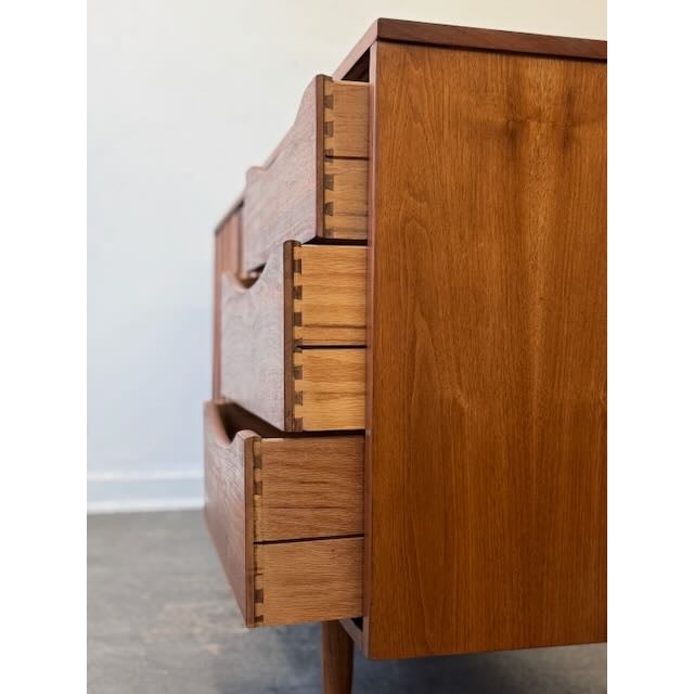 1960's Mainline Hooker Walnut & Caned Reversible Door Credenza For Sale - Image 9 of 15
