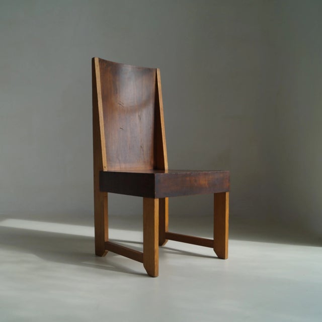 Modern Dutch Art Deco Modernist The Hague School Side Chair, 1920s For Sale - Image 3 of 18