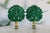 Chinoiserie Scrolled Stone Chinoiserie Lamp Finials on Brass Hardware - A Matching Pair For Sale - Image 3 of 8