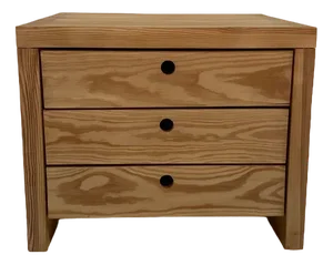 Pine Chest of Drawers or Bedside Table by Ate Van Apeldoorn for Houtwerk Hattem, 1970s