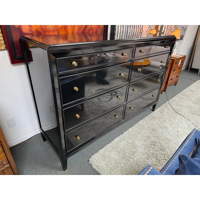 French Arhaus Lenox Collection Chest of Drawers, Black For Sale - Image 3 of 12