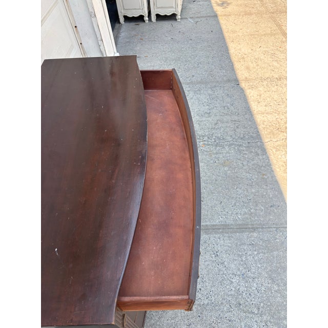 Early 20th Century Federal Revival Mahogany Bowfront Chest of Drawers For Sale - Image 10 of 12