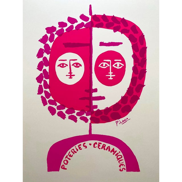 Pablo Picasso Vintage 1972 Mid Century Modernist Framed " Poteries-Ceramiques " French Exhibition Silkscreen Print For Sale - Image 11 of 18
