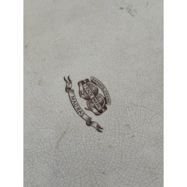 Brown Madras Serving Platter by Brownfield & Sons For Sale - Image 8 of 9