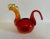 An extraordinary and highly collectible Mid-Century Modern hand-blown glass "Rooster" vase, Blenko Model No. 6145,...