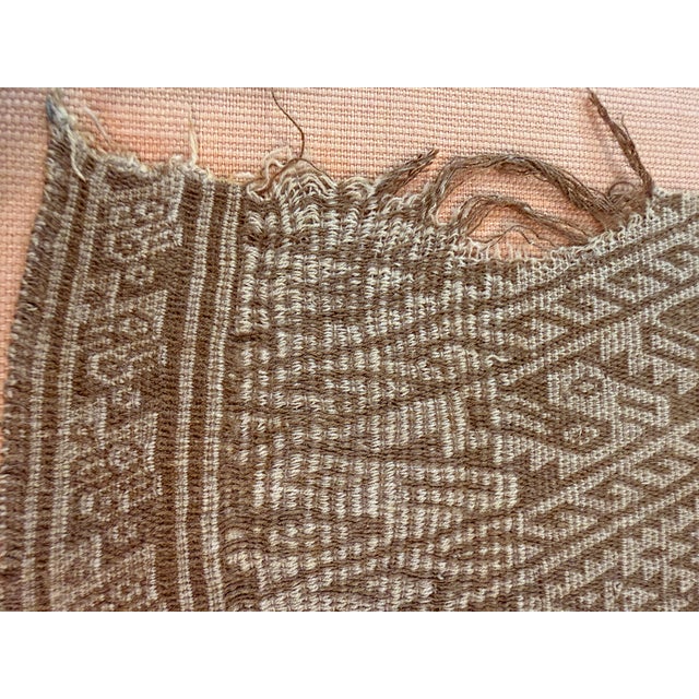Asian 20th Century Antique Framed Handwoven Textile Fragment From Laos or Thailand For Sale - Image 3 of 7