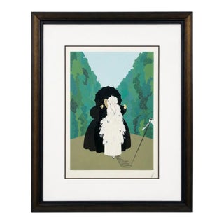 Erte - Romain De Tirtoff Erte 1985 Debutante Silk Screen Serigraph Limited Edition of 300 Signed & Framed 1985 For Sale