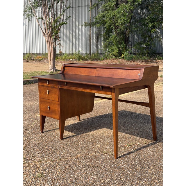1950s Drexel Profile Executive Desk by John Van Koert For Sale - Image 11 of 12