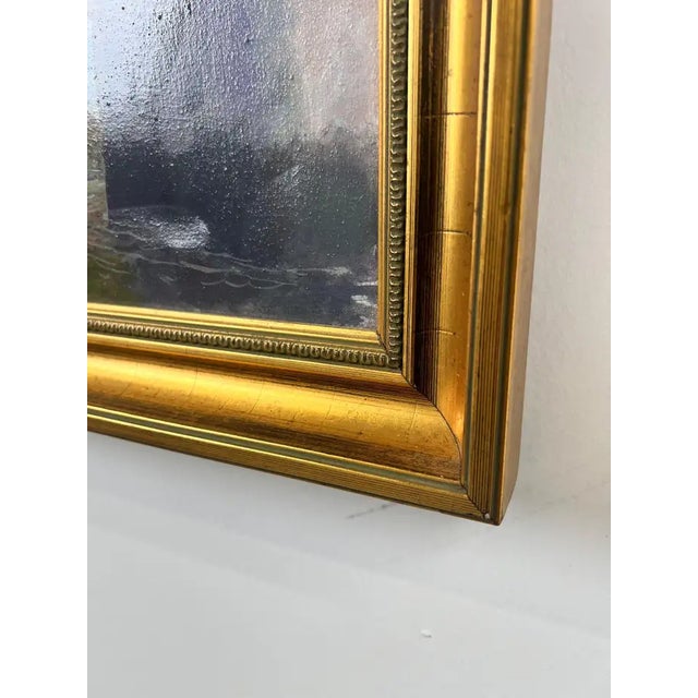 Mythological or Allegorical Scene W Bathing Female Figure Oil on Canvas, Framed 1980's For Sale - Image 14 of 16