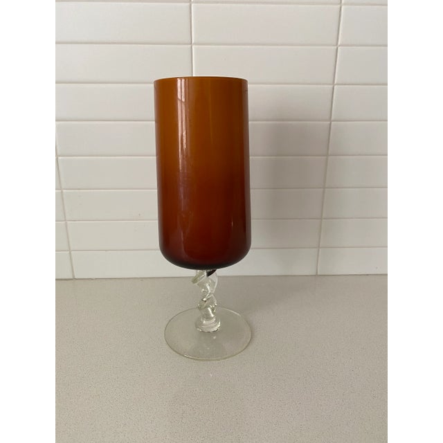 Mid 20th Century Mid-Century Italian Cased Glass Vase For Sale - Image 5 of 5