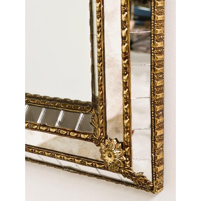 Late 20th Century Vintage Spanish Gilt Mosaic Mirror with Arched Top, 1970s For Sale - Image 5 of 9