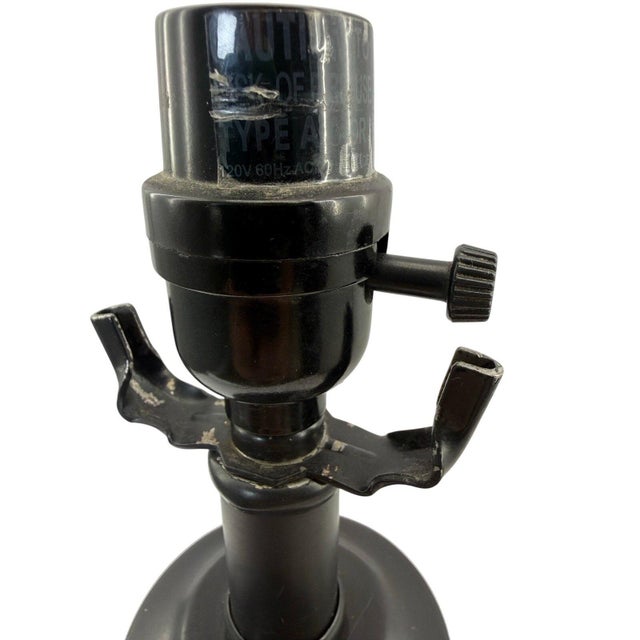 Black Vintage Black Teardrop Table Lamp 22” Mid Century Modern Style For Sale - Image 8 of 10