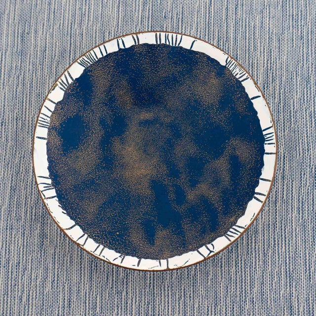 Vintage Hand-Painted Enamel Catchall Dish For Sale - Image 10 of 12