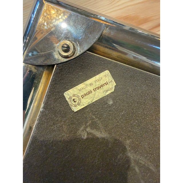 This elegant Italian mid-century modern table picture frame blends post-war craftsmanship with sleek, architectural...