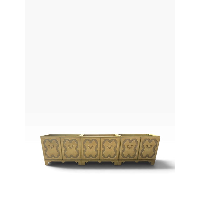 1960s Baker Furniture Monumental Three-Piece Hollywood Regency Credenza For Sale - Image 9 of 15