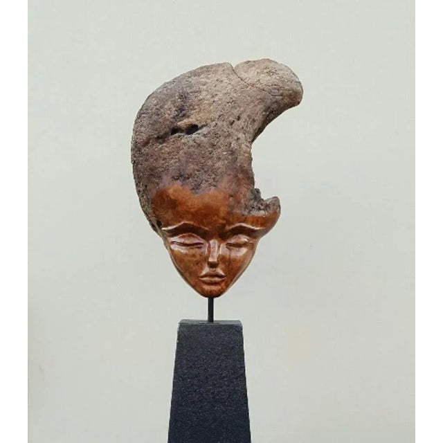 This Gorgeous Sculpture Is by Artist SIG DE TONANCOUR IN 1992 And Is Beautifully Sculpted In Burled Myrtle Wood. This...