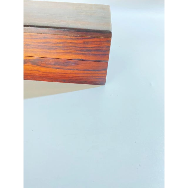 Art Deco Ebony Macassar Jewelry Box, Brown Color, France, 1940s For Sale - Image 6 of 7