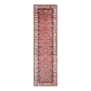 Remarkable Red Color With Medallion and Floral Design Antique N W Hallway Rug For Sale