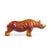 Early 20th Century Lalique French Crystal Amber Rhino Sculpture For Sale - Image 5 of 9