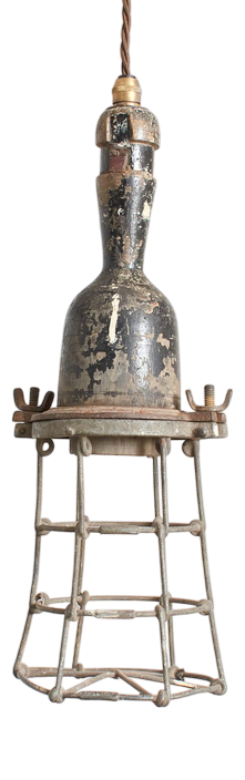 Vintage Inspection Pendant Light, 1930s