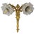 French Neoclassical Style Bronze and White Frosted Glass Two-Arm Sconce, 1890s For Sale