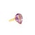 Late 20th Century 14k Gold & High Set Pear Cut Amethyst Cocktail Ring For Sale - Image 5 of 10