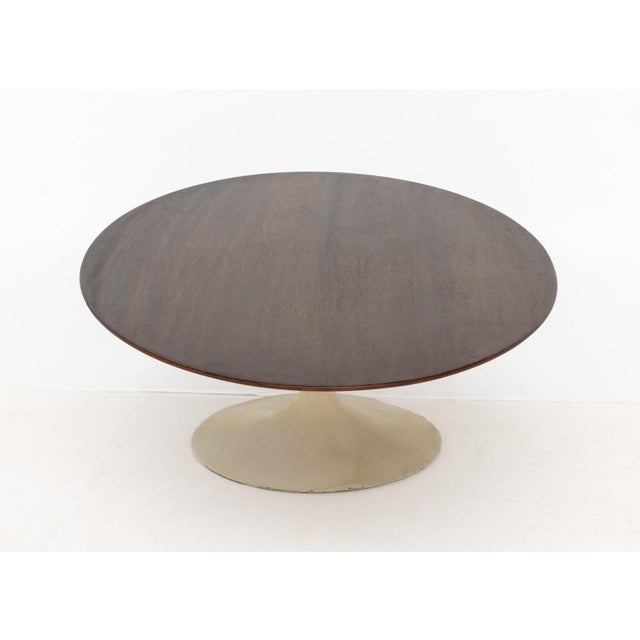 Mid-Century Modern Eero Saarinen for Knoll Walnut Tulip Coffee Table For Sale - Image 3 of 6