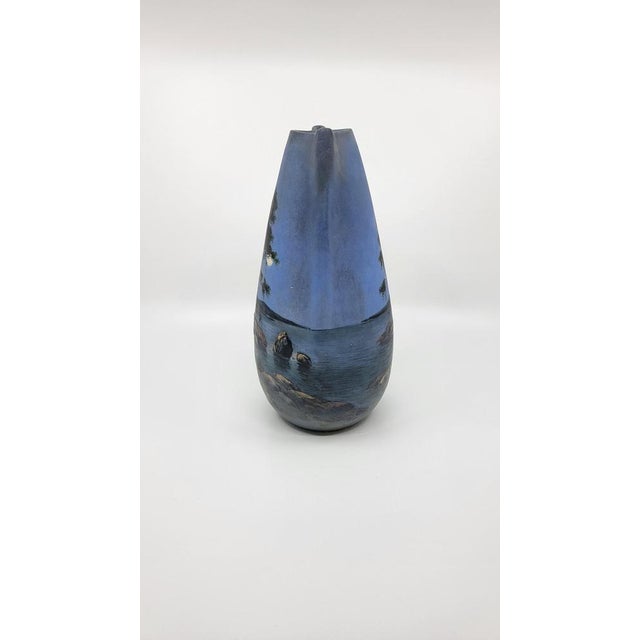 Blue Vintage Vase by Jérome Massier For Sale - Image 8 of 13