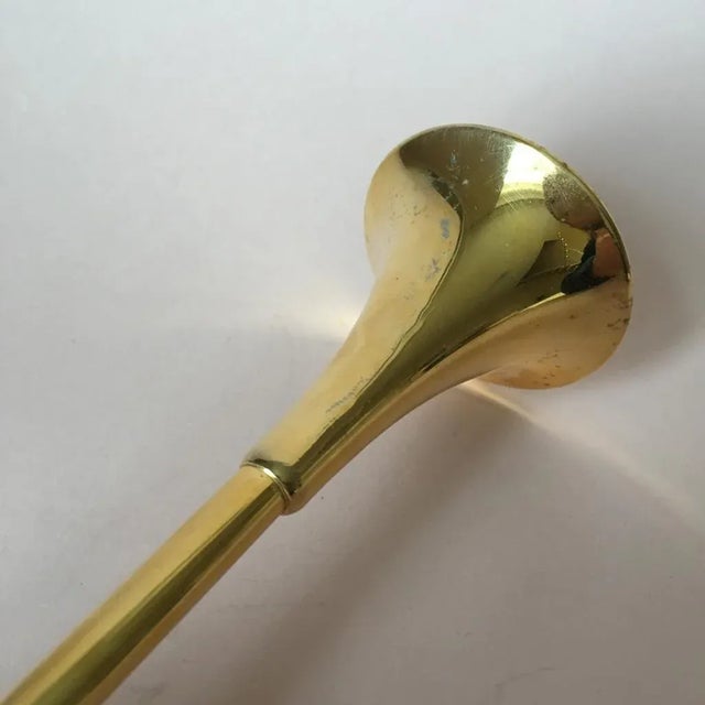 Vintage Swedish Brass Candle Holder For Sale - Image 6 of 8