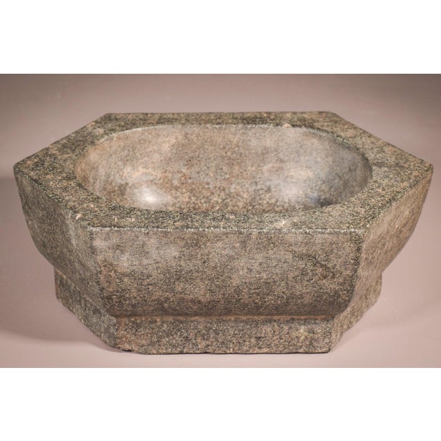 Early Antique Eastern Carved Stone Bowl For Sale - Image 15 of 15