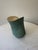 Signed 1954 Abstract Biomorphic Studio Ceramic Vase | Mid-Century Modern | Sculptural Art Pottery | Speckled Dark Green & Ivory Glaze | Dated & Signed For Sale In New York - Image 6 of 8